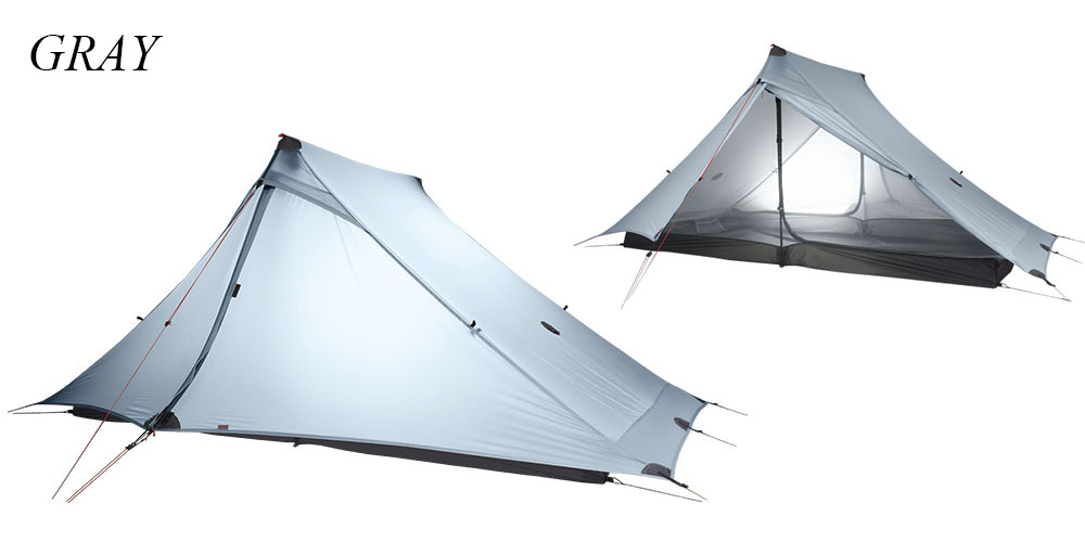 Cheap Goat Tents 3F Lanshan 2 Pro Just 915 Grams 2 Side 20D Silnylon LightWeight  2 Person No See Um 3 And 4 Season Backpacking Camping Tent Tents 